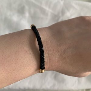 Swarovski Black Crystal and Rose Gold Bracelet